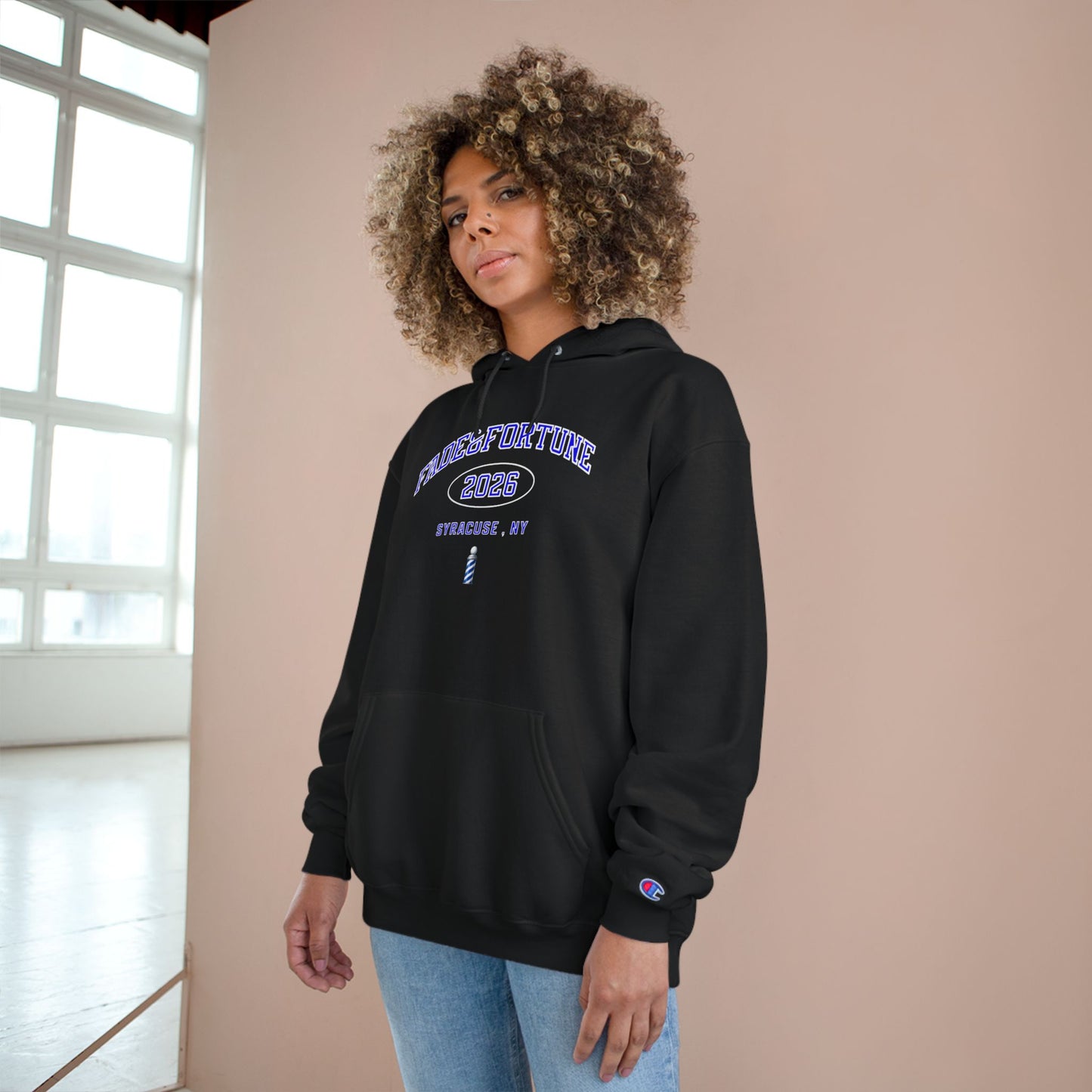 Champion Hoodie — Pride & Fortune 2023 Collegiate-Style Pullover