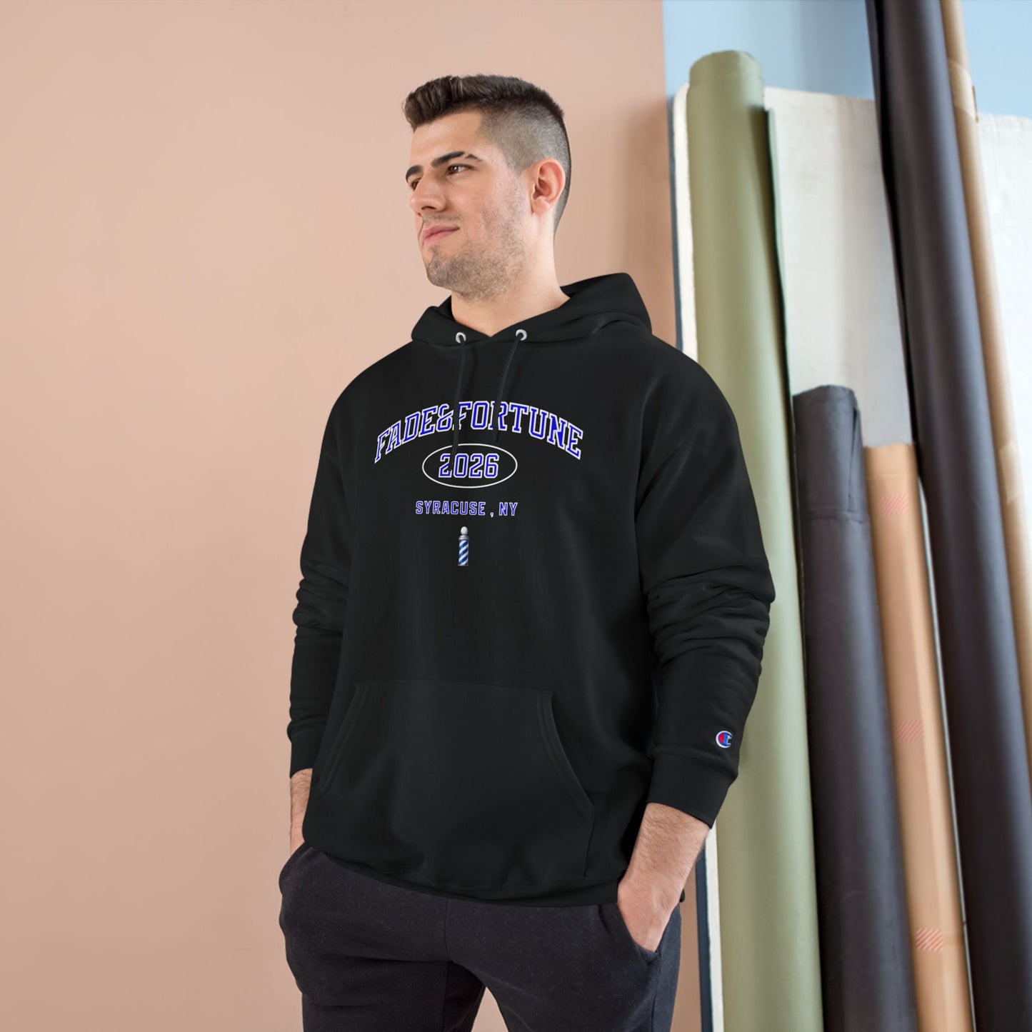 Champion Hoodie — Pride & Fortune 2023 Collegiate-Style Pullover