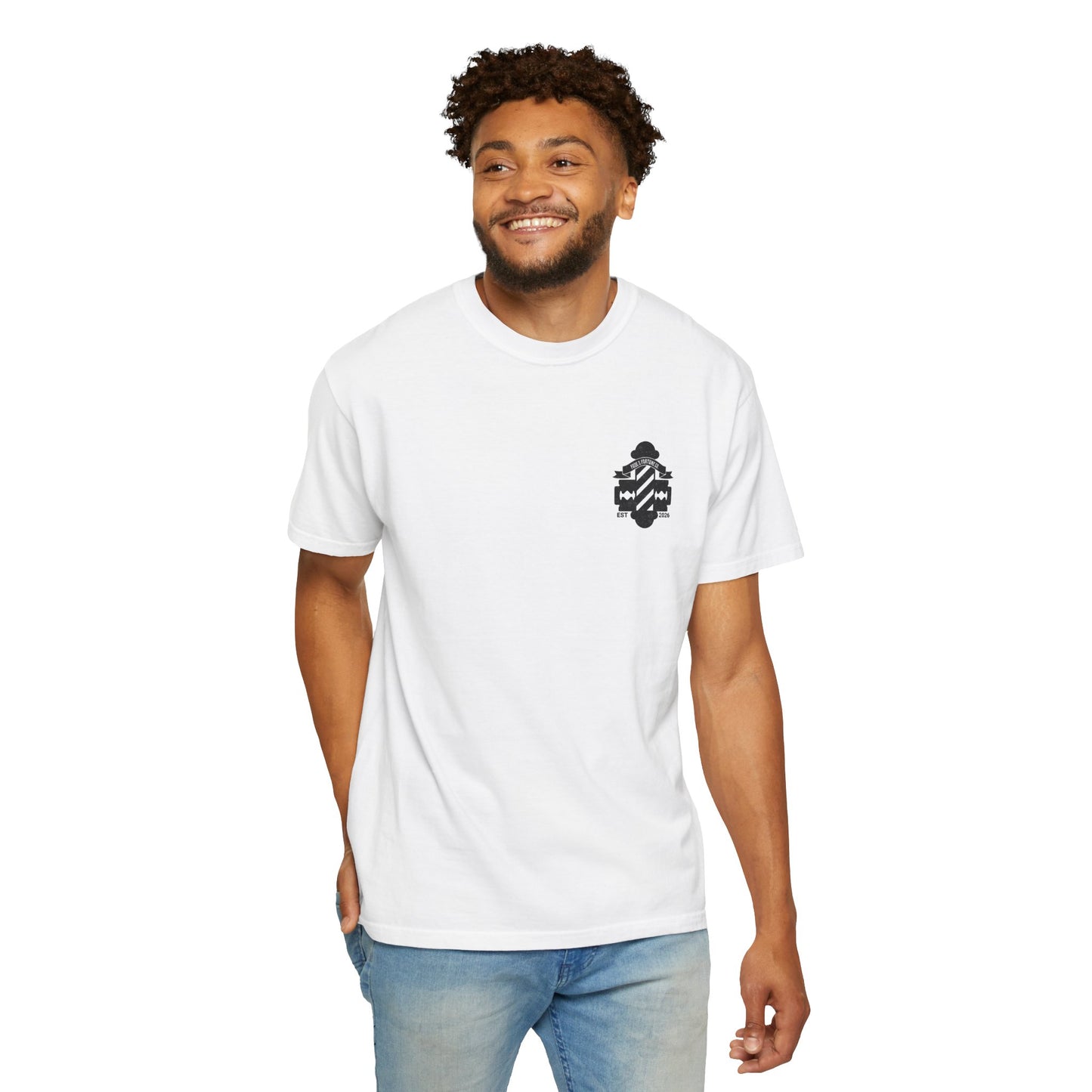Fade & Fortune Co. T-Shirt — Vintage Barber Logo Tee