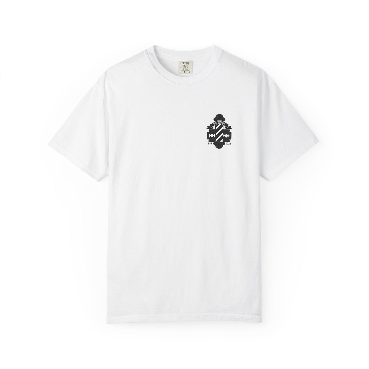 Fade & Fortune Co. T-Shirt — Vintage Barber Logo Tee